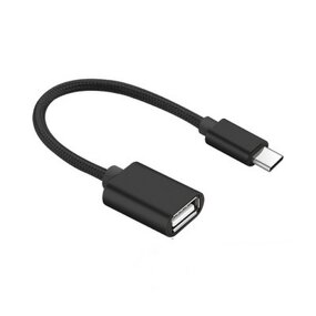OTG Cable - Nylon Type C to USB A Braid Card Reader USB Flash Disk Adapter