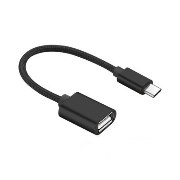 OTG Cable - Nylon Type C to USB A Braid Card Reader USB Flash Disk Adapter
