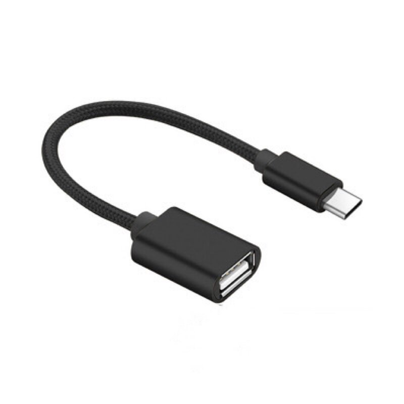 OTG Cable - Nylon Type C to USB A Braid Card Reader USB Flash Disk Adapter