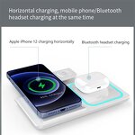 Wireless Charger Station - Portable 3-in-1 Folding Magnetic for Desktop 7W OTP