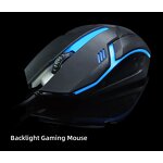Wired Gaming Mouse - Ergonomic RGB 3D Mini USB LED Backlit for PC Gamers