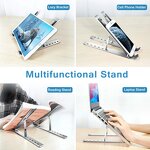 Laptop Stand - Folding Adjustable Angles Vertical Portable Aluminum for Macbook