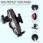 Car Wireless Charger - A5 Auto Clamping Air Vent Mount Bracket Car Charger
