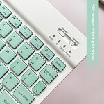 Wireless Keyboard Mouse Combo - 78 Keys Mini LED Backlit Rechargeable for Mac