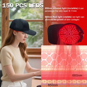 Red Light Therapy Hair Cap - Shanglaite 150 LED Wireless for Hair Growth