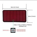 Red Light Therapy Belt - 2025 24w 40x20cm 120 LEDs T60 660nm 850nm
