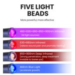 Red Light Therapy Wand - Gerylove Handheld 460nm-900nm for Face Lip