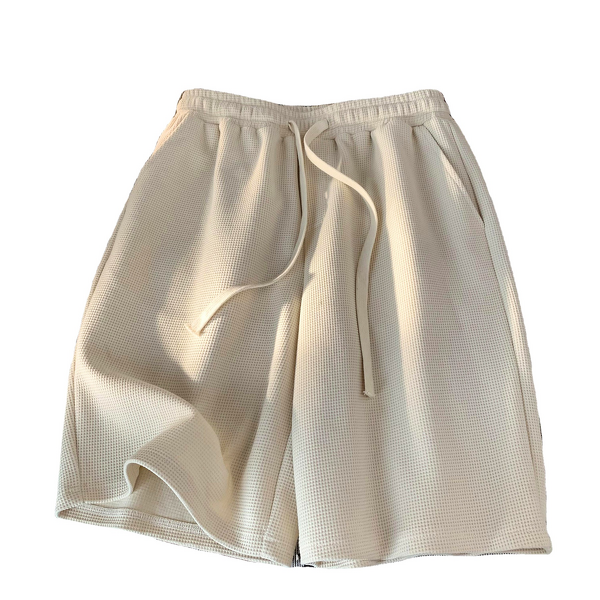 Men's Shorts - Summer Waffle Five-Point Loose Casual Sports Style