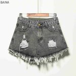Women's Jeans Shorts - Wholesale Stretch Ripped Denim Elastic Summer Plus Large Size