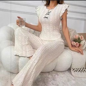 Women's Pajamas - European American Style Sexy Hollow Out Strapless Spandex Lace Spring Summer