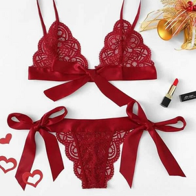 Women's Lingerie Set - European American New Style Sexy Solid Color Hollow Polyester Cotton Factory