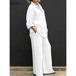 Women's Clothing Set - Spring Shirt Pants Sets Ladies Casual Plus Size