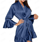 Lingerie Nightgown - Sexy Home Pajamas Silk