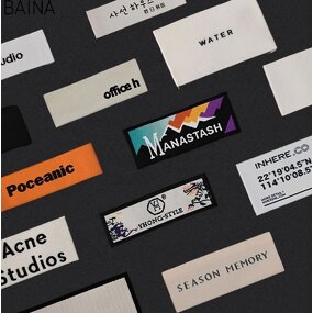 Garment Tags - 2026 Personal Logo Custom Embroidered Weaving