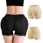 Women's Shapewear Panties - Tummy Control Firm Lace Trim Butt Lift Hip Enhancement Padded Waist Satin