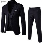 Men's Suits - 2026 Formal 3 Pcs Blazer Vest Pants Slim Fit