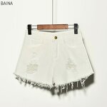 Women's Jeans Shorts - Wholesale Stretch Ripped Denim Elastic Summer Plus Large Size