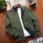 Men's Jacket - Spring Ribbed Collar Double Zipper Street Wear Fashion Slim Fit Coat