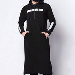 Men's Robe - New Plus Size Middle East Islamic Hooded Thobe Arabic Men Traditional Muslim Abaya