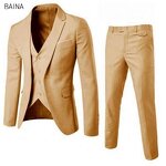 Men's Suits - 2026 Formal 3 Pcs Blazer Vest Pants Slim Fit