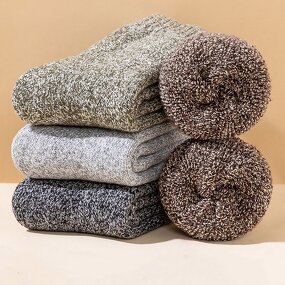 Men's Socks - Warm Wholesale 100% Terry Custom Wool