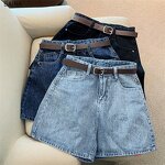 Women's Shorts - Summer Denim High Waist Simple Slimming Loose Wide Leg