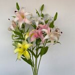 Artificial Leaves - In Stock Long Branch Pu 3-head Tulip for Decoration