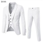 Men's Suits - 2026 Formal 3 Pcs Blazer Vest Pants Slim Fit