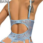 Bodycon Set - See-Through Slim Fit Leg-Wrap Lace One-Piece + Underwear