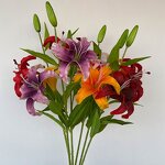 Artificial Leaves - In Stock Long Branch Pu 3-head Tulip for Decoration