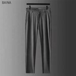 Men's Suit - Ultra-Thin Speed Dry Silk Short Sleeve Two-Piece Lapel High-End Casual Style for Summer