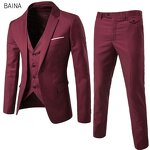 Men's Suits - 2026 Formal 3 Pcs Blazer Vest Pants Slim Fit