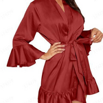 Lingerie Nightgown - Sexy Home Pajamas Silk