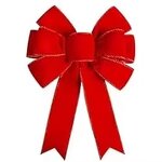 Christmas Bow Decoration - Extra-large Red for Holiday Scene Setting Door