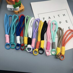 Braided Lanyard - 15CM Short Twist Rope Mobile Phone Key Ring