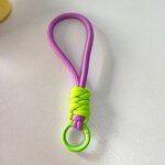 Mobile Phone Lanyard - 12CM Creative Short Braided Rope Key Ring Detachable