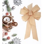 Christmas Bow Decoration - Extra-large Linen for Holiday Scene Setting Door