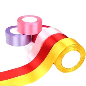 Satin Ribbon Manufacturer - GE 05 Recycled Woven 1.5 Inch Yellow Polyester