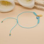 Evil Eye Bracelet - Crystal Bead Couple Friendship Good Luck Hand-woven