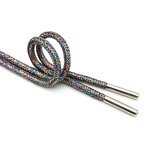 Fashion Shoelace - Gold Silver Shiny Silk for Circle Sports