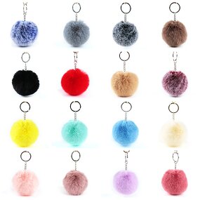 Key Chain - 6cm Pompom Pendant Bag Mobile Phone DIY Jewelry Accessories