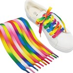 Shoelaces Manufacturer - Rainbow Flat Fashion for Canvas Sport White Shoes