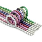 Fashion Shoelace - Gold Silver Shiny Silk for Circle Sports