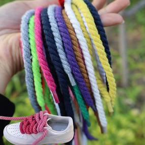 Shoelaces - Thick Rope Twisted with DIY Custom Accessories Cotton for Sneaker