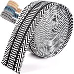 Webbing Jacquard - Blue Polyester 2" Upholstery for Belt Tote Sleeping Bag