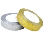 Satin Ribbon - 1.5 Inch Yellow Single Face Solid Color Polyester Embroidered
