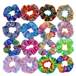 Hair Scrunchy - European American Hot Sales Laser Gradient Color for Women