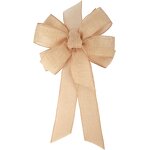 Christmas Bow Decoration - Extra-large Linen for Holiday Scene Setting Door