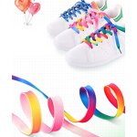 Shoelaces Manufacturer - Rainbow Flat Fashion for Canvas Sport White Shoes