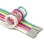 Fashion Shoelace - Gold Silver Shiny Silk for Circle Sports